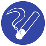 Rauchen gestattet, Kunststoff, Ø 200 mm 