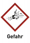 Explosiv (GHS 01) Gefahr, Folie, 74x105 mm 