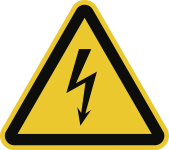 Warnung vor elektrischer Spannung ISO 7010, Kunststoff, 200 mm SL 