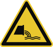 Warnung vor Abwassereinleitung ISO 7010, Alu, 400 mm SL 