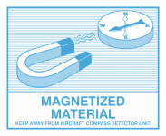Gefahrzettel Magnetisches Material (Magnetized Material), Folie, 110x90 mm 
