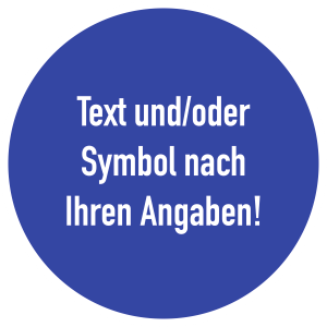 Gebotszeichen - Text nach Ihren Angaben, Alu, Ø 400 mm 