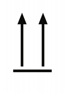 Symbol Oben!, Papier, 74x105 mm, 1000 Stück/Rolle 